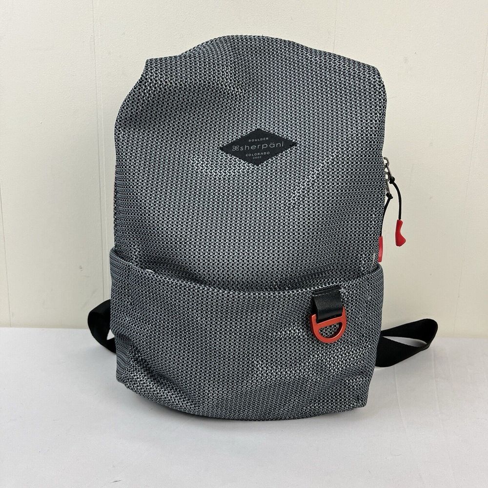 Sherpani Adeline Backpack Bag Graphite Gray Mesh Medium Size‎ 14x9